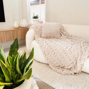 שמיכת חורף פרוותית מפנקת אבן -אלמוג