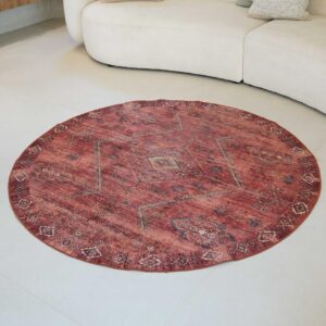 שטיח מרטין כביס ונגד החלקה לסלון - דגם 14 עגול