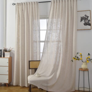 וילון דמוי פשתן השחלה לידור - אבן