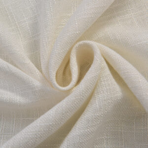 וילון דמוי פשתן השחלה לידור - שמנת