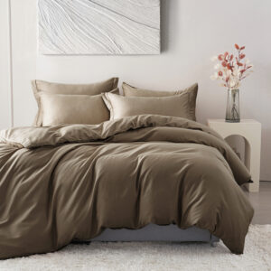 סט מצעי כותנה מצרית אנדראה - קפה