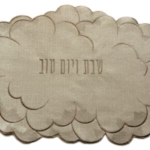 כיסוי חלה דמוי פשתן דגם גפן - בג'